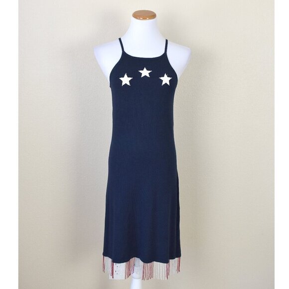 Tommy Hilfiger Dresses & Skirts - Tommy Hilfiger Vintage Knit Beaded Fringe Spaghetti Strap Dress - S